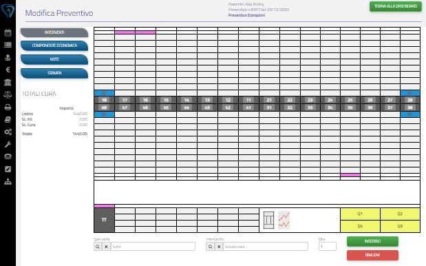 Preventivo: Gestione degli interventi in Formula Dentaria